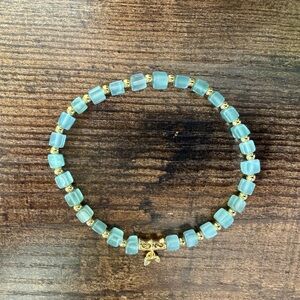 NEW Natural Guatemalan Glacier Blue Jadeite Bracelets with mermaid tail bead